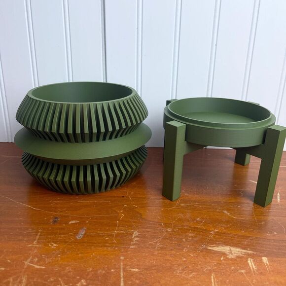 Uldol Indoor Planter w/ Drainage Hole and Drip Tray, Houseplants, 3D Printed - Picture 6 of 10